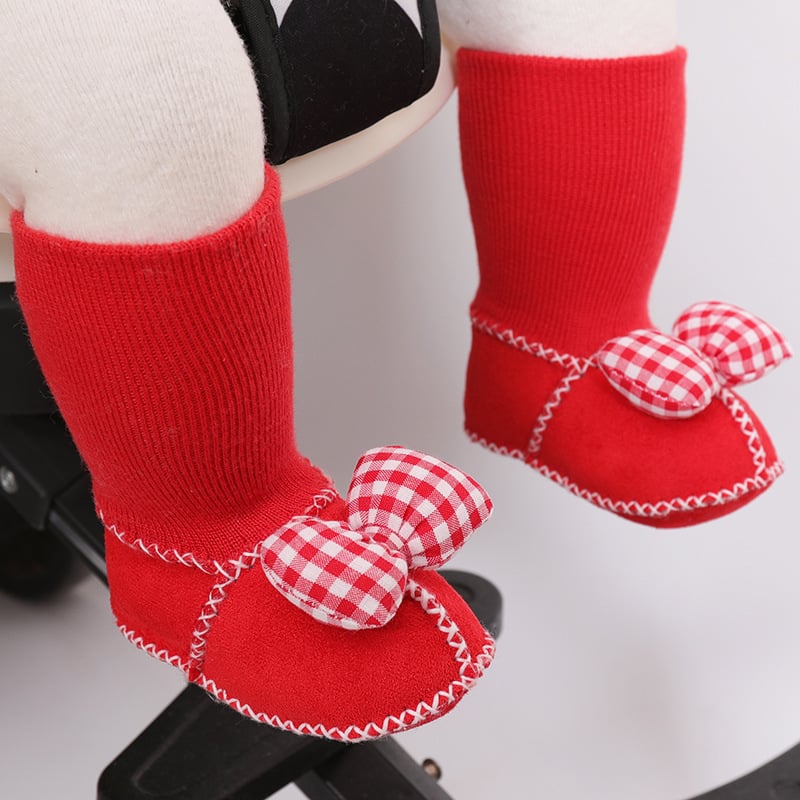 Crvene bebi cipelice i čarape s glavom tigra, zimska podstava od flisa, 3-6-9 mjeseci, unisex, debele, protuklizne