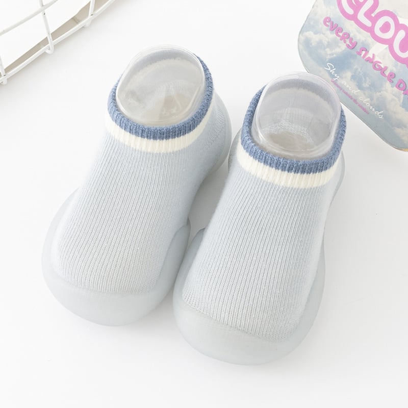 Gyerekeknek készült padlós zokni-papucs, légáteresztő, csúszásmentes talppal, 82% pamut, uniszex, tavasz–ősz