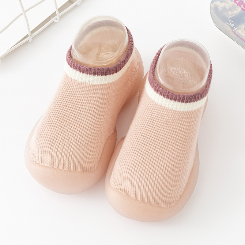 Gyerekeknek készült padlós zokni-papucs, légáteresztő, csúszásmentes talppal, 82% pamut, uniszex, tavasz–ősz