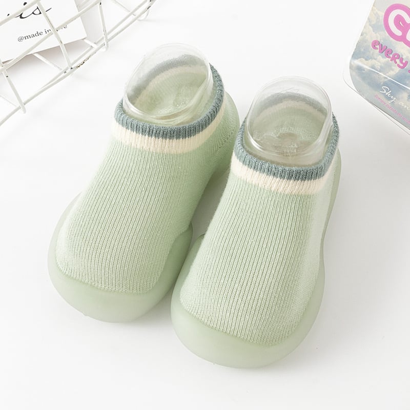 Gyerekeknek készült padlós zokni-papucs, légáteresztő, csúszásmentes talppal, 82% pamut, uniszex, tavasz–ősz