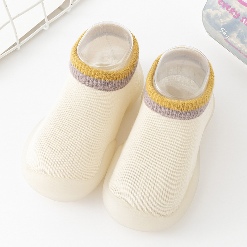 Gyerekeknek készült padlós zokni-papucs, légáteresztő, csúszásmentes talppal, 82% pamut, uniszex, tavasz–ősz