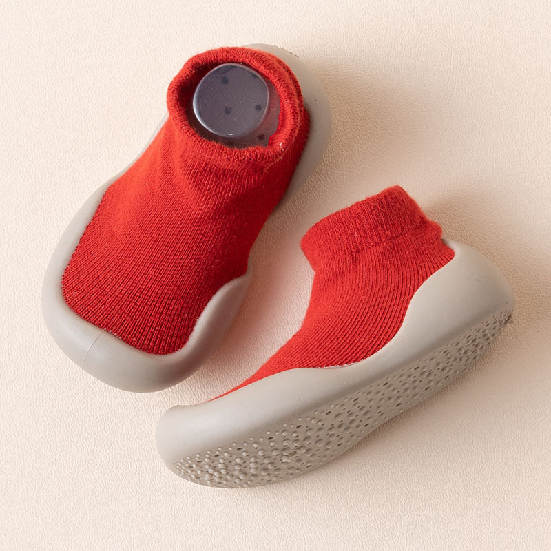 Pantofi-ciorapi pentru copii pentru mers: exterior din bumbac, respirabili, talpă moale, antiderapant, înălțime înaltă