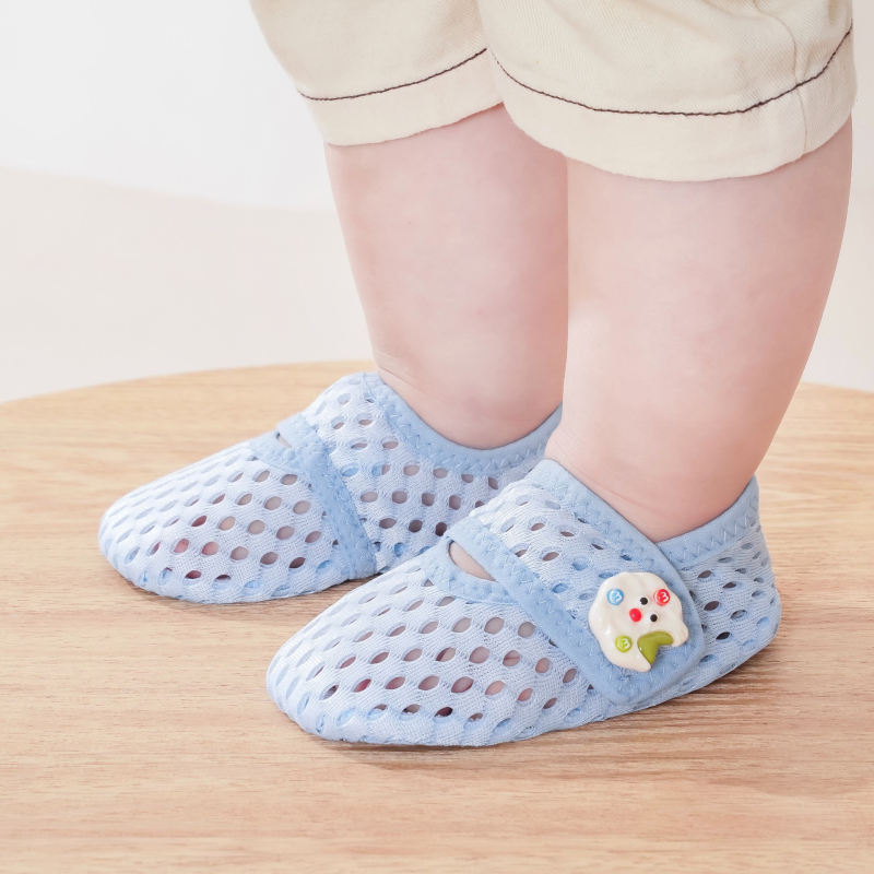 Șosete de podea pentru bebeluși, vară, din plasă, antiderapante, respirabile, model desen animat