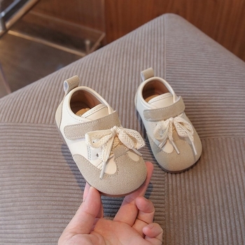 Pantofi pentru copii mici din piele sintetică, închidere Velcro, talpă anti-derapantă și rezistentă la uzură, pentru 12–36 de luni, potriviți pentru primăvară, vară și toamnă