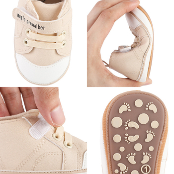 Pantofi pentru copii mici – partea superioară din PU respirabilă, talpă anti-derapantă, închidere Velcro, talie joasă