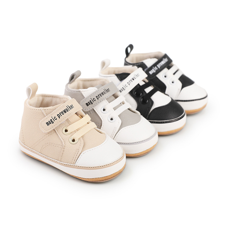Pantofi pentru copii mici – partea superioară din PU respirabilă, talpă anti-derapantă, închidere Velcro, talie joasă