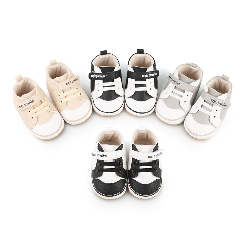 Pantofi pentru copii mici – partea superioară din PU respirabilă, talpă anti-derapantă, închidere Velcro, talie joasă