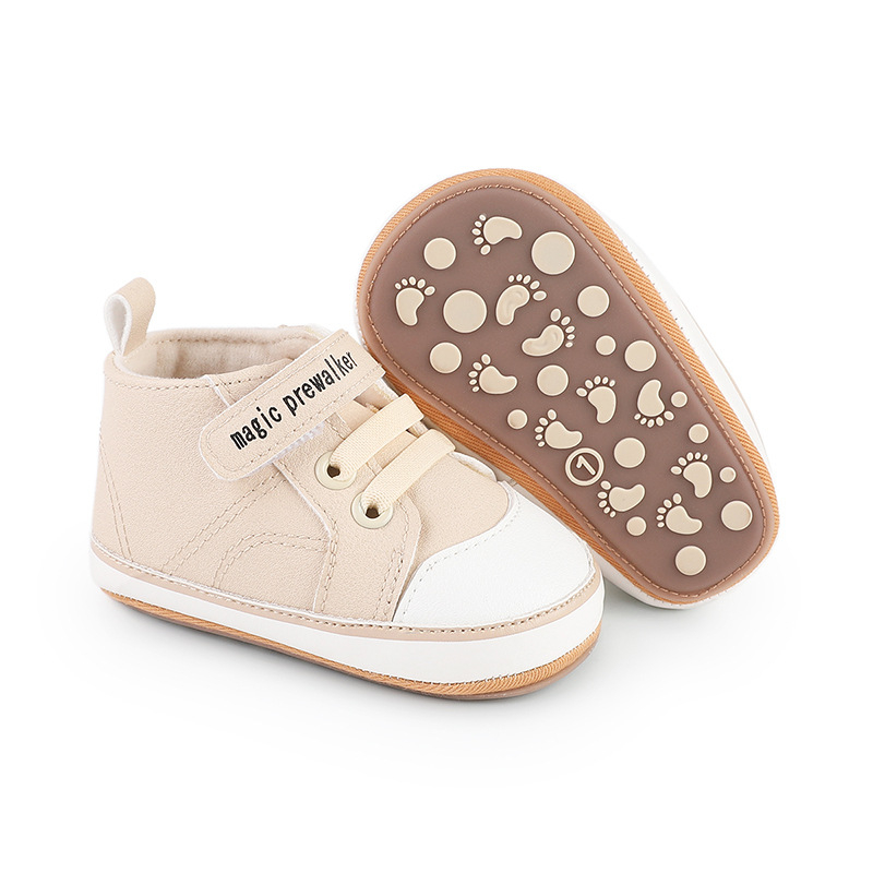 Pantofi pentru copii mici – partea superioară din PU respirabilă, talpă anti-derapantă, închidere Velcro, talie joasă