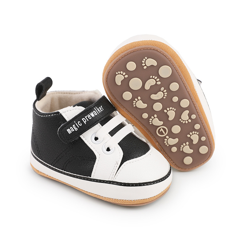 Pantofi pentru copii mici – partea superioară din PU respirabilă, talpă anti-derapantă, închidere Velcro, talie joasă