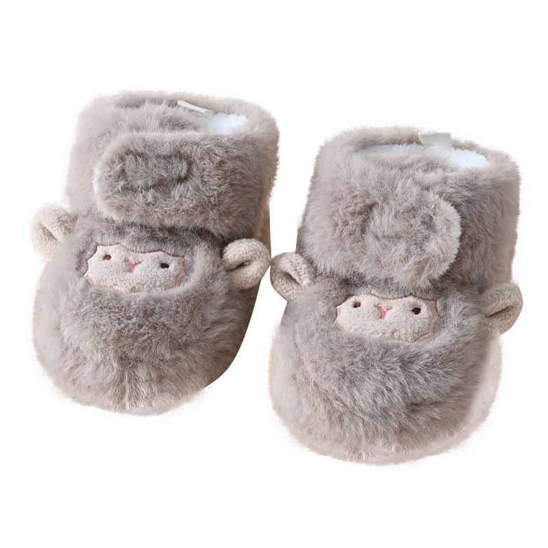 Pantofi pentru copii 12–36 de luni, din țesătură, închidere Velcro, anti-derapare, păstrează căldura