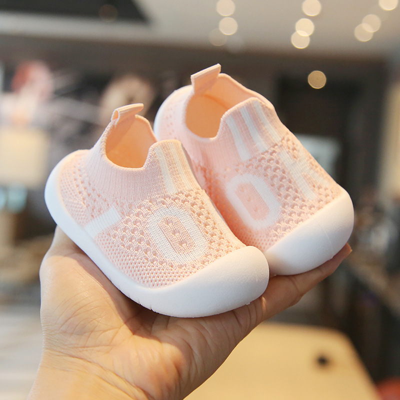 Adidași pentru copii mici, partea superioară din bumbac, respirabili, stil coreean, pentru vârsta 12–36 de luni, potriviți pentru primăvară-vară-toamnă