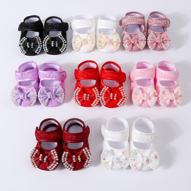 Batoľové topánky s mäkkou podrážkou, štýl princezná, priedušný vrchný diel z sieťoviny, protišmytová podrážka, elastické zapínanie (pre 12–36 mesiacov)