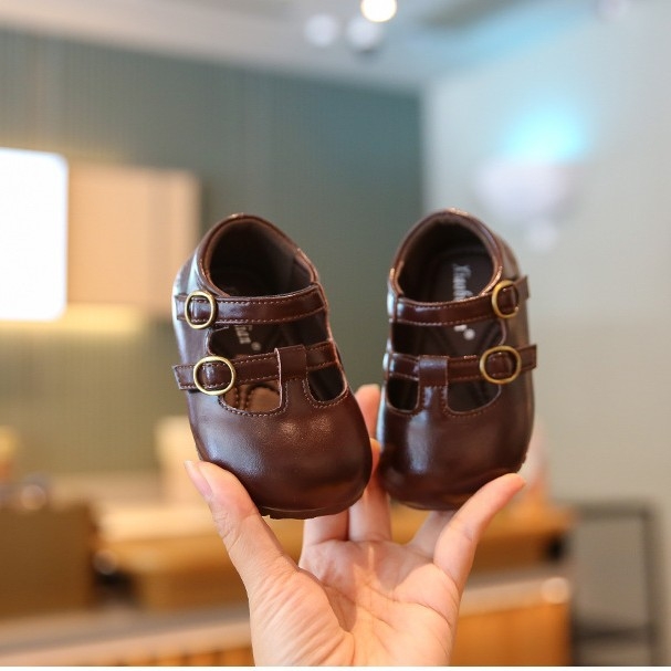 Baba bőr cipő Velcro zárással, mikroszálas felsőrész, alacsony szárú dizájn, lélegző és csúszásmentes, 12–36 hónapos korosztálynak