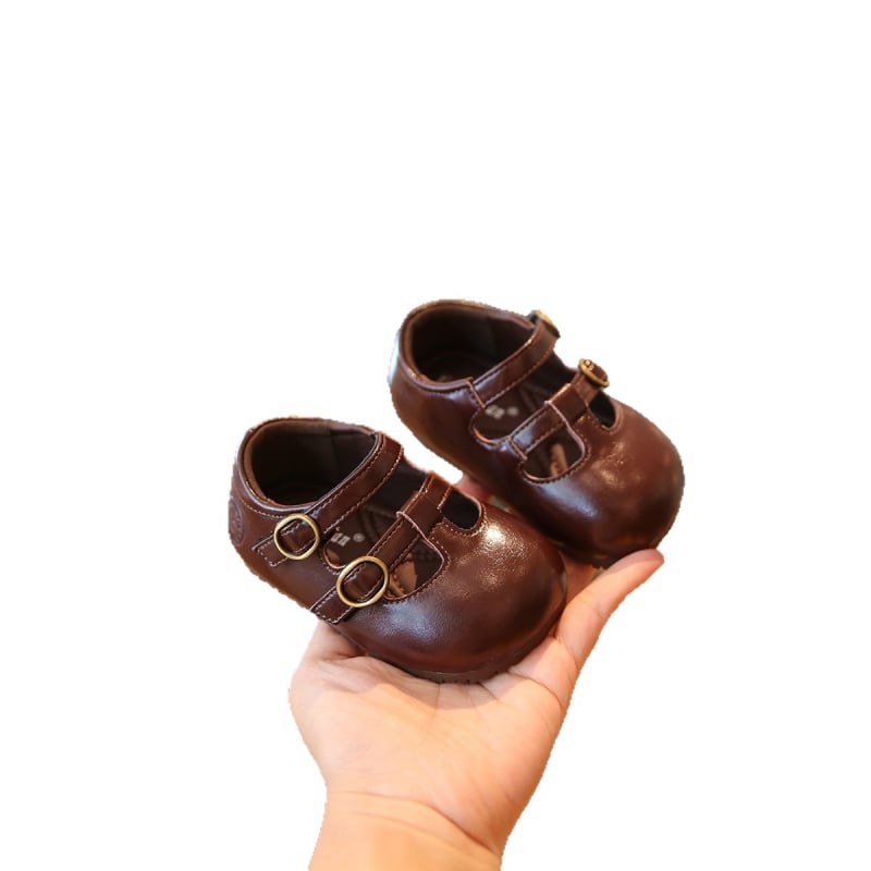 Baba bőr cipő Velcro zárással, mikroszálas felsőrész, alacsony szárú dizájn, lélegző és csúszásmentes, 12–36 hónapos korosztálynak