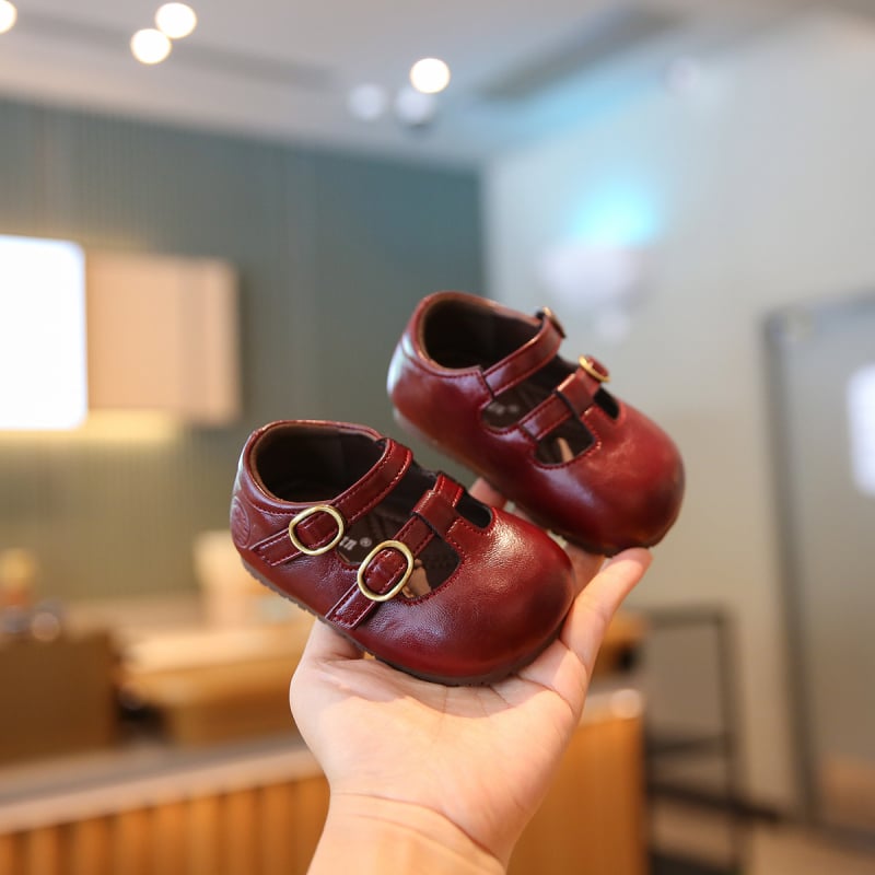 Baba bőr cipő Velcro zárással, mikroszálas felsőrész, alacsony szárú dizájn, lélegző és csúszásmentes, 12–36 hónapos korosztálynak