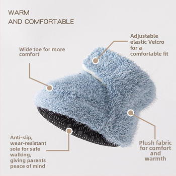 Unisex detské topánky s protišmykovou podrážkou, flísová podšívka, vysoký vrch, zapínanie s prackou