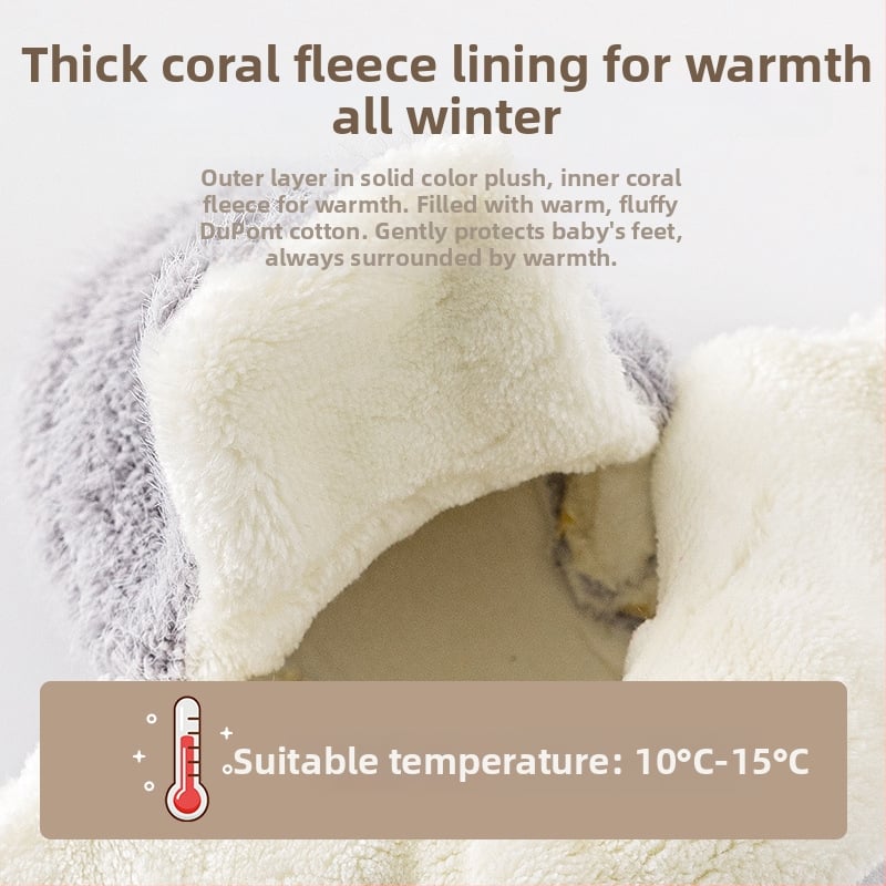 Unisex detské topánky s protišmykovou podrážkou, flísová podšívka, vysoký vrch, zapínanie s prackou