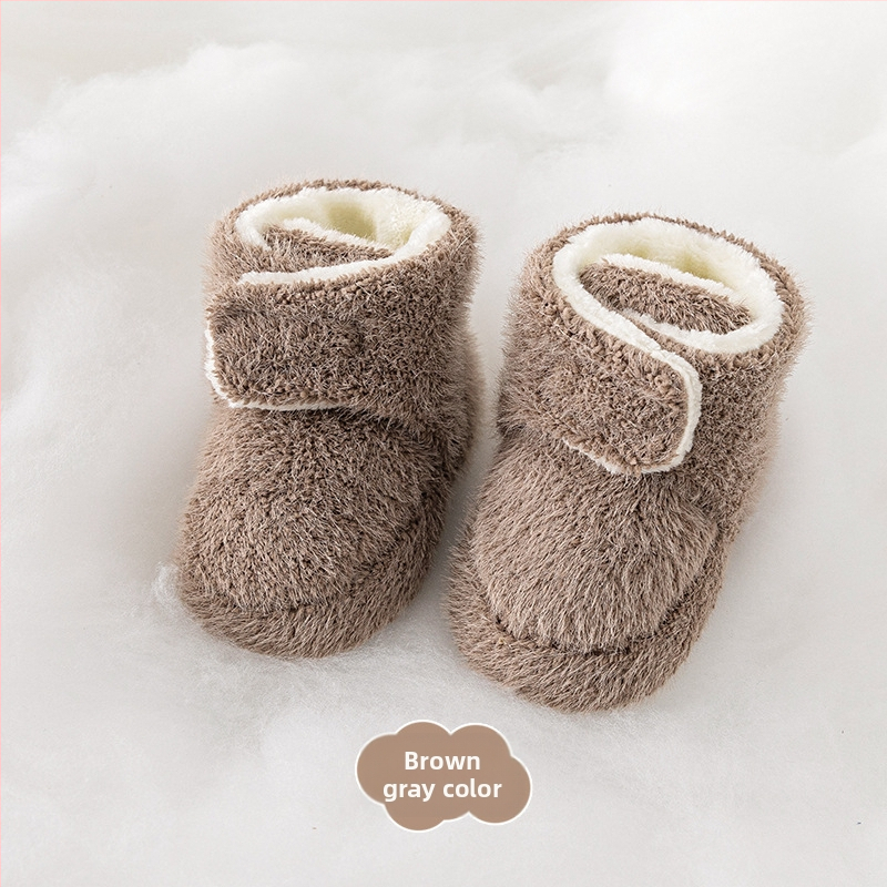 Unisex detské topánky s protišmykovou podrážkou, flísová podšívka, vysoký vrch, zapínanie s prackou