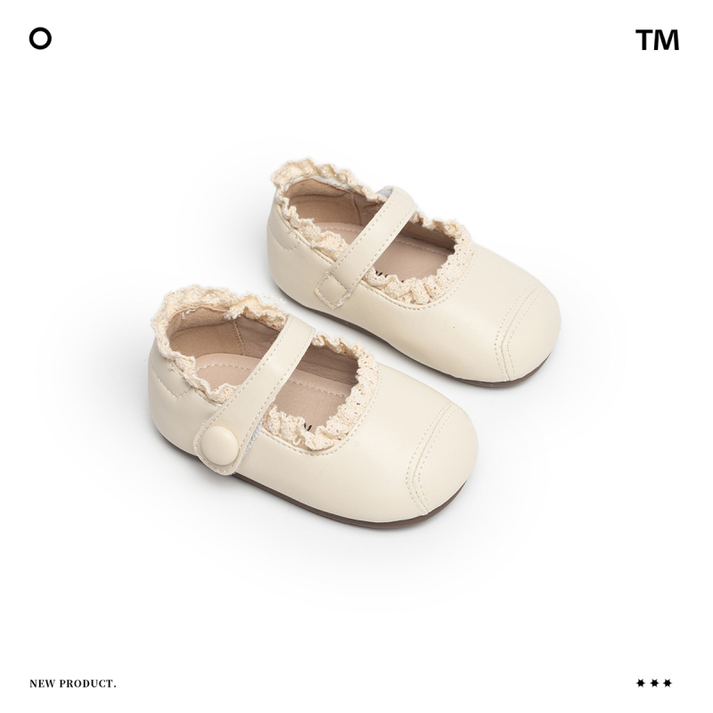 Kožené papučky pre batoľatá na učenie chôdze - protišmyková podrážka, nízky strih, elastická páska, koža ultrafibra, 12–36 mesiacov, princeznovský štýl