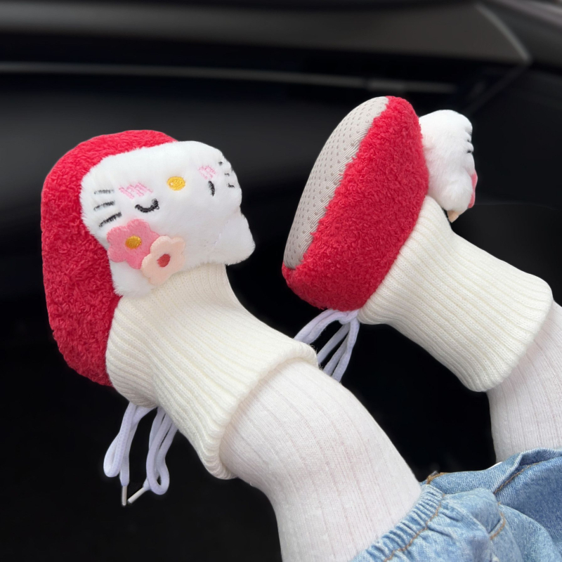 Baba zokni-cipő pamut felsőrész, vastag és meleg, állatmintás, 6–12 hónaposaknak