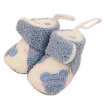 Pantofi moi pentru bebeluși cu talpă moale, căptușeală din flanelă, talpă antiaderentă, respirabili, pentru interior/exterior, potriviți pentru 0-15 luni (Talpă: silicon-plastic; Interior: flanel; Utilizare: interior/exterior; Vârstă: 0-15 luni; Sezon: iar
