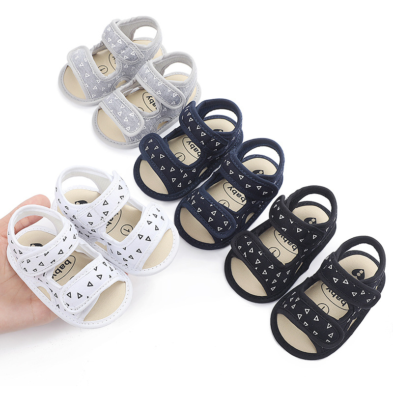 Sandale pentru copii, 12-36 luni, stil coreean, partea superioară din pânză, respirante, închidere Velcro