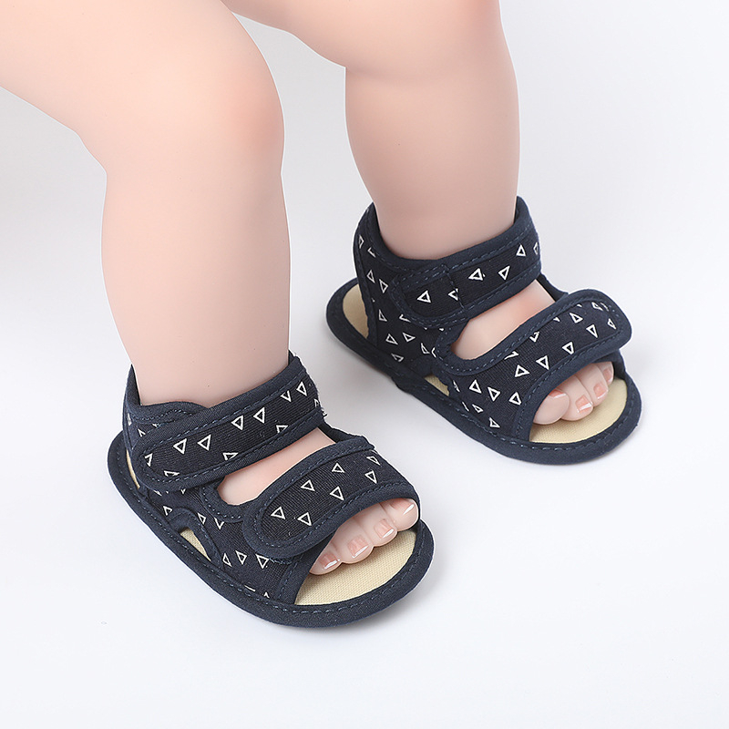 Sandale pentru copii, 12-36 luni, stil coreean, partea superioară din pânză, respirante, închidere Velcro