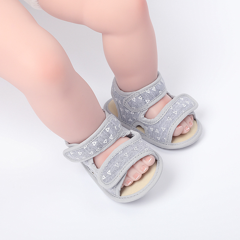 Sandale pentru copii, 12-36 luni, stil coreean, partea superioară din pânză, respirante, închidere Velcro