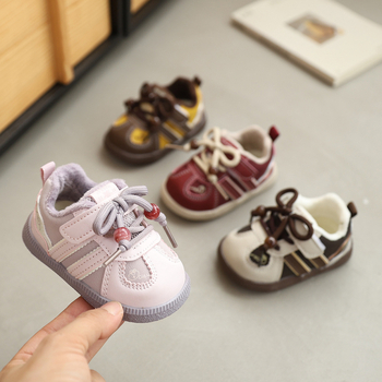 Luko Little Elephant încălțăminte sport pentru copii, iarnă, cu căptușeală fleece, partea superioară moale, talpă antiderapantă, închidere Velcro, Unisex