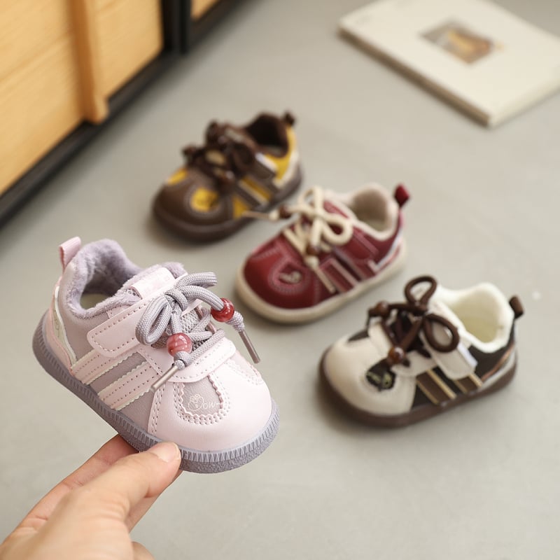 Luko Little Elephant încălțăminte sport pentru copii, iarnă, cu căptușeală fleece, partea superioară moale, talpă antiderapantă, închidere Velcro, Unisex
