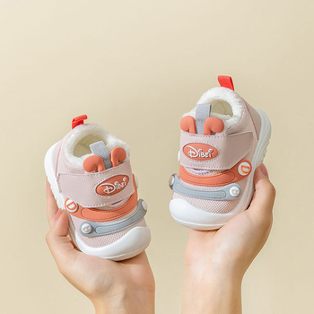 Dječje tenisice za prve korake s Velcro zatvaračem, mrežasti gornji dio, zimske, protuklizne i tople