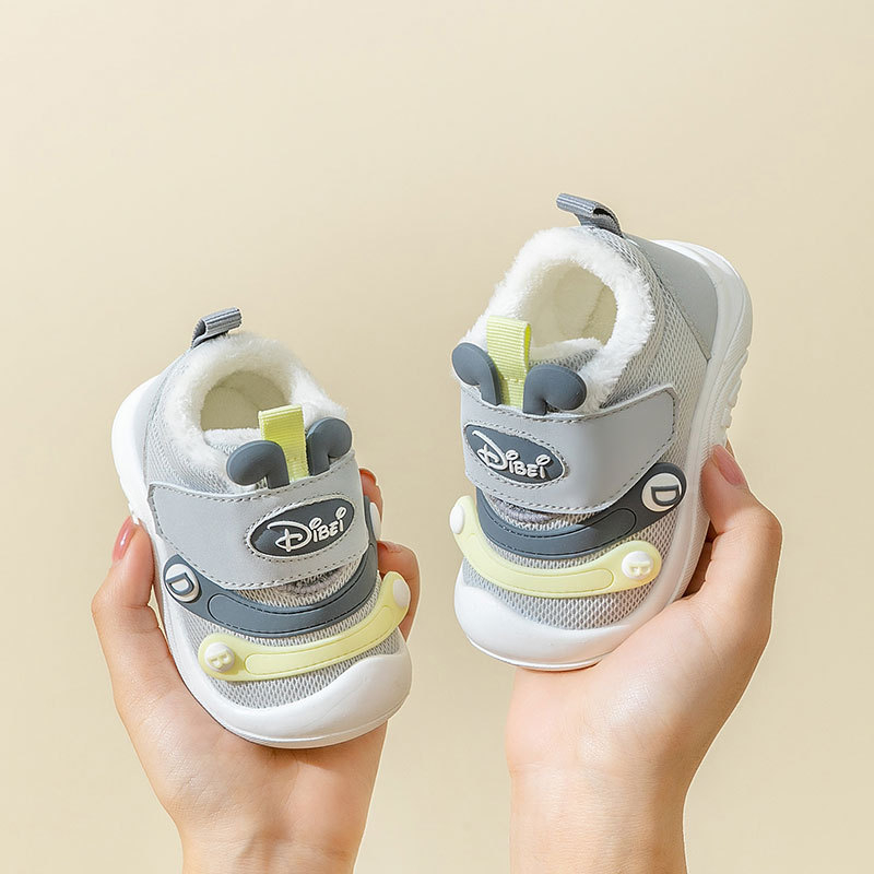 Dječje tenisice za prve korake s Velcro zatvaračem, mrežasti gornji dio, zimske, protuklizne i tople