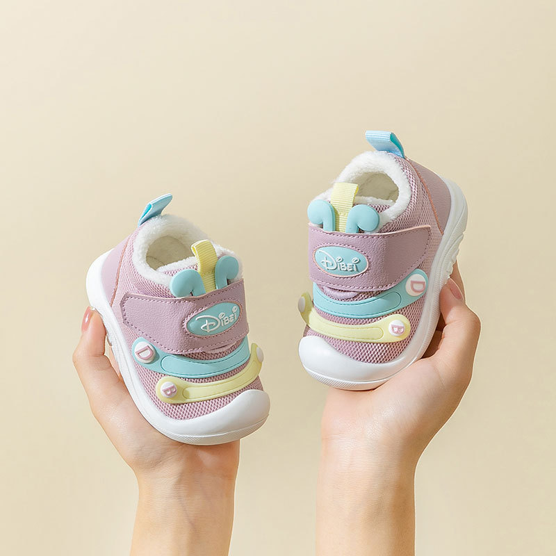 Dječje tenisice za prve korake s Velcro zatvaračem, mrežasti gornji dio, zimske, protuklizne i tople