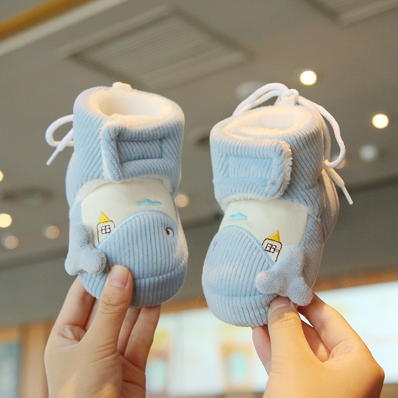 Cipele za djecu - Unisex - Gornji dio od pamuka - Meka potplat - Postavljene fleeceom i debelije - Uzrast 12–36 mjeseci - Zima i jesen