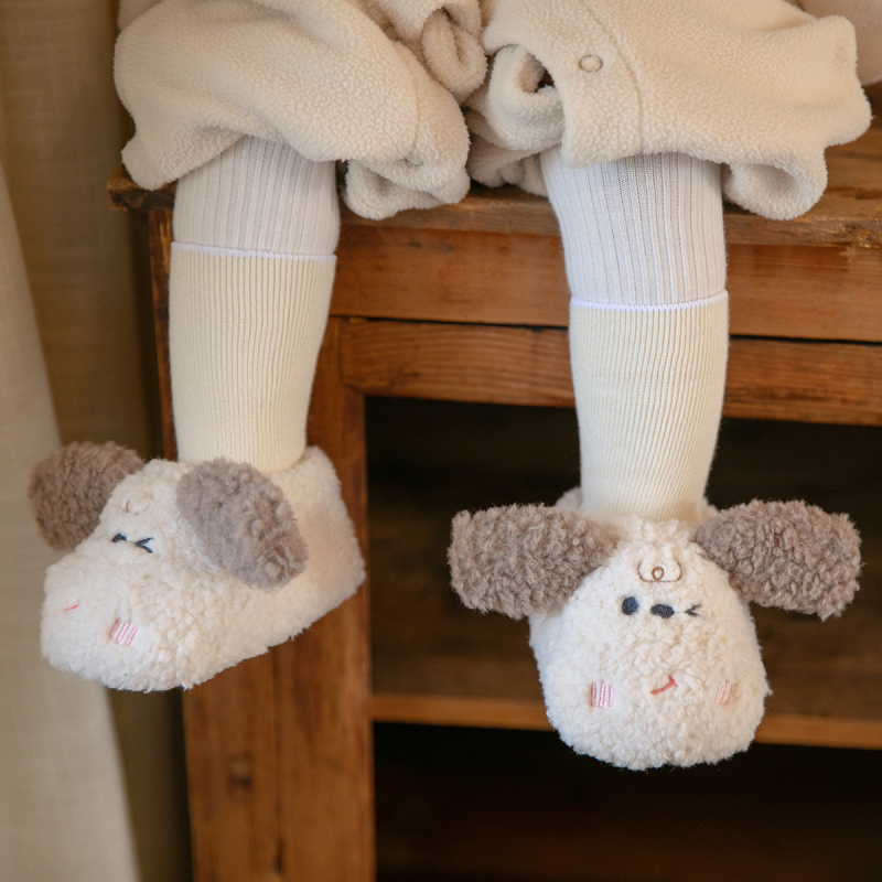 Baba cipő rajzfilm-stílusú – Puha velúr felsőrész, Kompozit talp, Vastagított a melegen tartáshoz, Téli