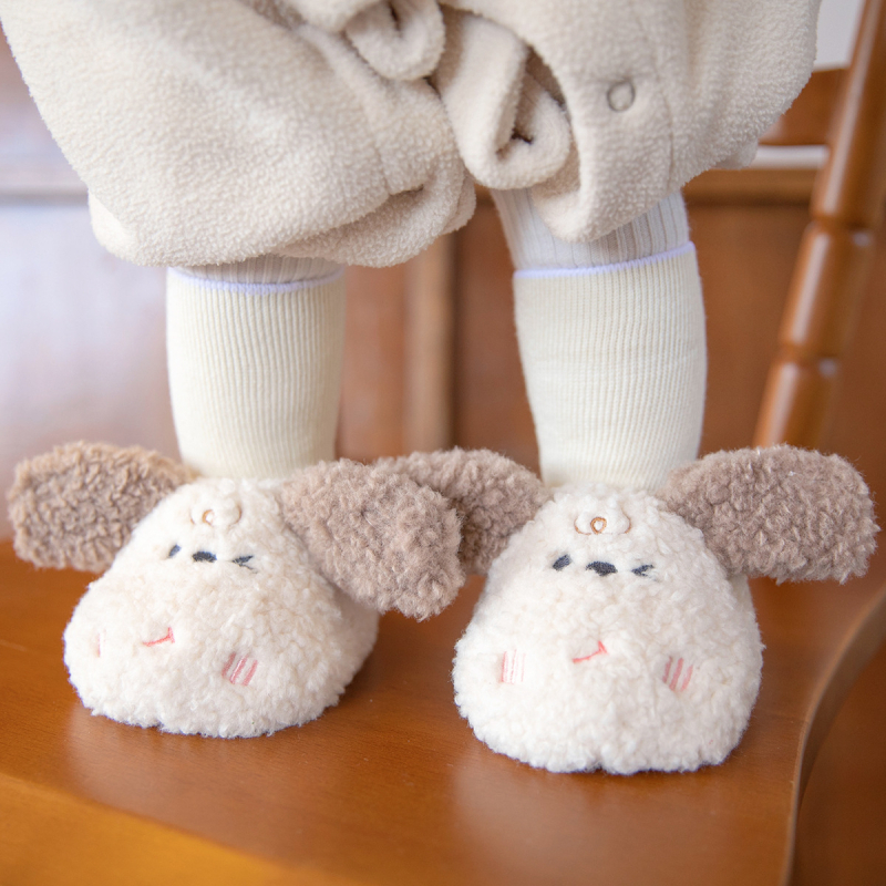 Baba cipő rajzfilm-stílusú – Puha velúr felsőrész, Kompozit talp, Vastagított a melegen tartáshoz, Téli