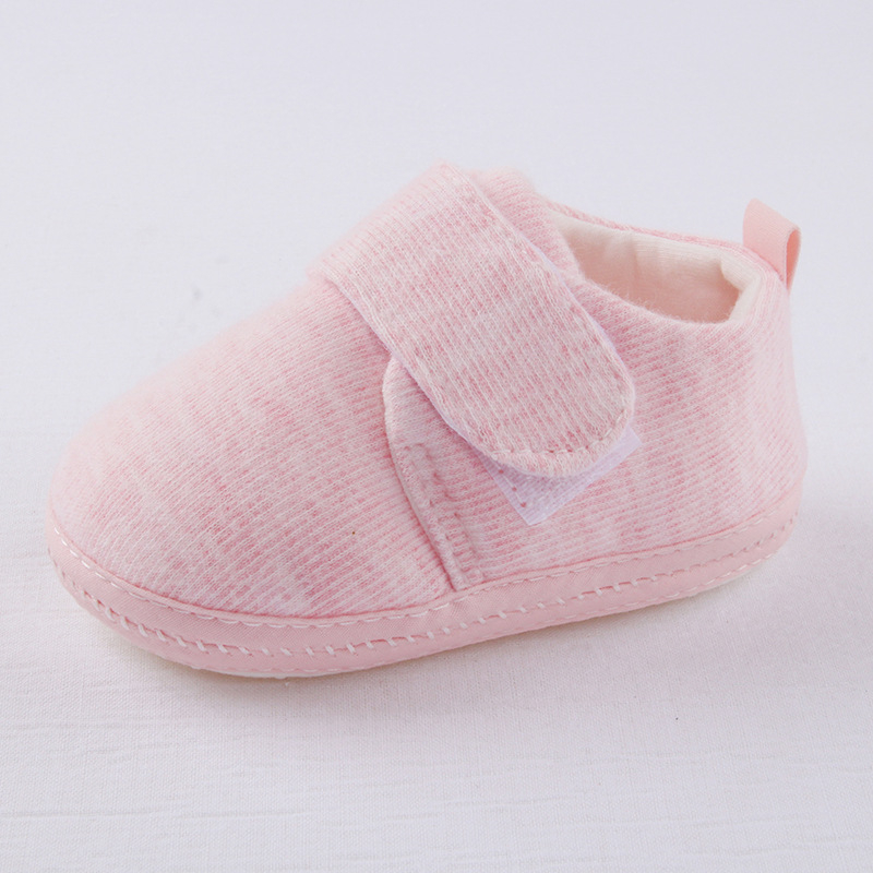 Pantofi pentru copii mici, din bumbac, respirabili, anti-derapare, talpă moale, închidere Velcro