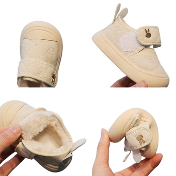 Férfi kisgyermekek téli cipői, felsőrész műbőr, csúszásmentes talp, melegen tartó, 12–36 hónap közötti korosztály számára