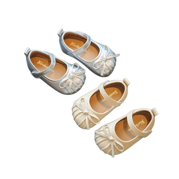 Pantofi din piele pentru fetițe, talpă moale, închidere cu Velcro, talpă joasă, stil prințesă, respirabili, anti-alunecare, pentru vârsta 12–48 de luni