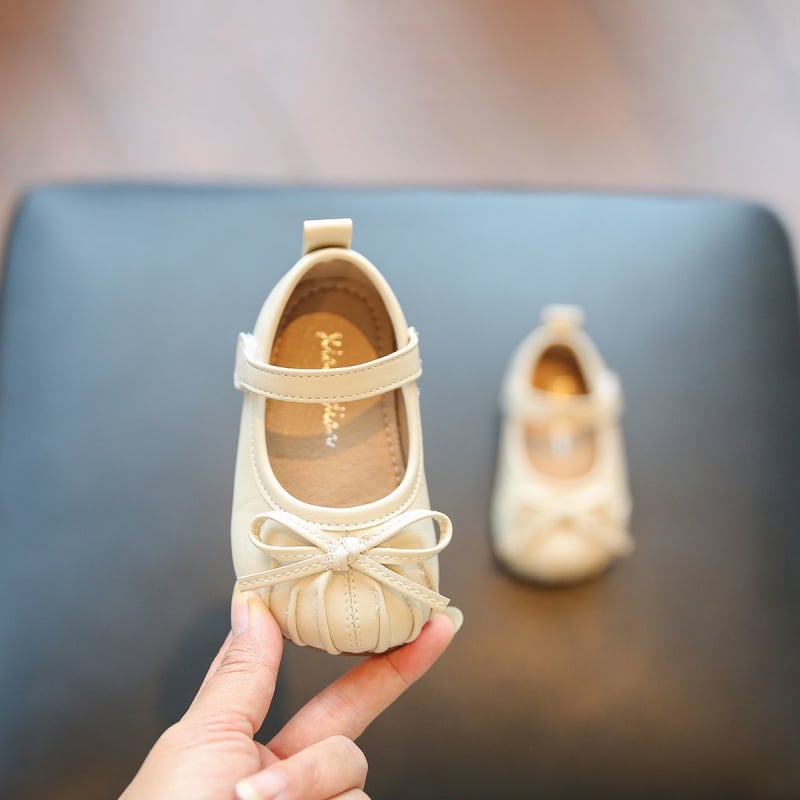 Pantofi din piele pentru fetițe, talpă moale, închidere cu Velcro, talpă joasă, stil prințesă, respirabili, anti-alunecare, pentru vârsta 12–48 de luni