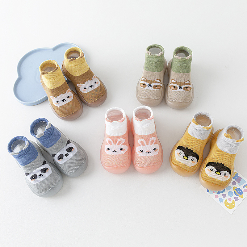 Dječje čarape‑cipele, prozračne, pamuk gornji dio, životinjski uzorak, za djecu 12–48 mjeseci