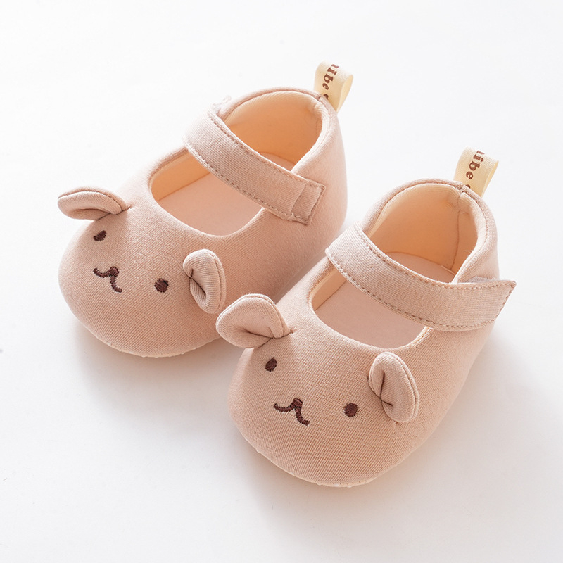 Detské plátené topánky s vyšívaným Little Bear, bavlna, unisex, 6–12 mesiacov