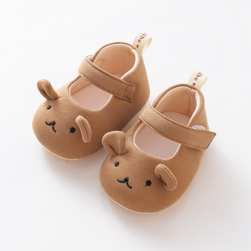 Detské plátené topánky s vyšívaným Little Bear, bavlna, unisex, 6–12 mesiacov