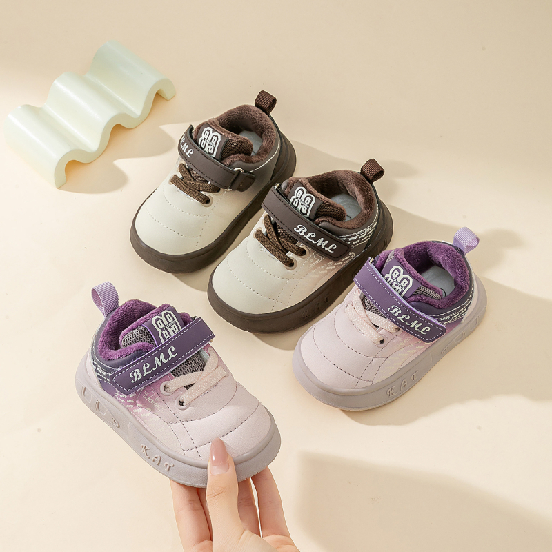 Zimske dječje tenisice, unisex, s flis podstavom, niskim krojem, Velcro zatvaranje, protuklizna potplata