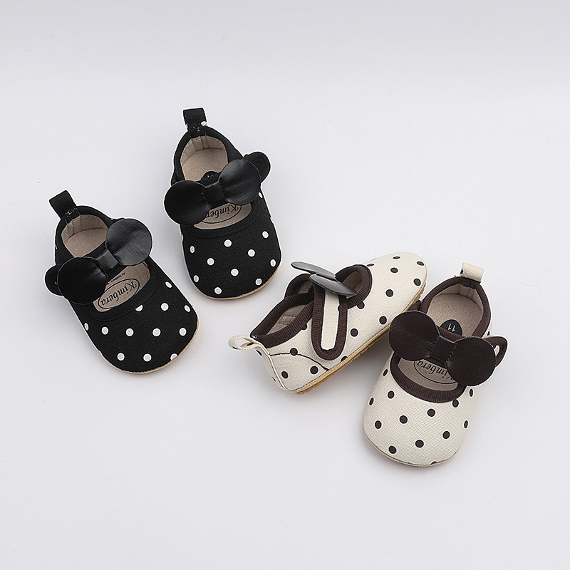 Pantofi de prințesă pentru fetițe, partea superioară din bumbac respirantă, talpă moale antiderapantă, închidere Velcro, pentru 12–48 de luni, primăvară și toamnă