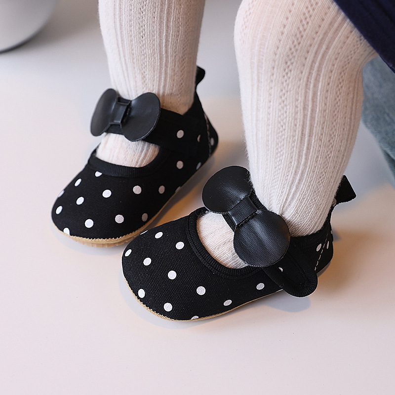 Pantofi de prințesă pentru fetițe, partea superioară din bumbac respirantă, talpă moale antiderapantă, închidere Velcro, pentru 12–48 de luni, primăvară și toamnă