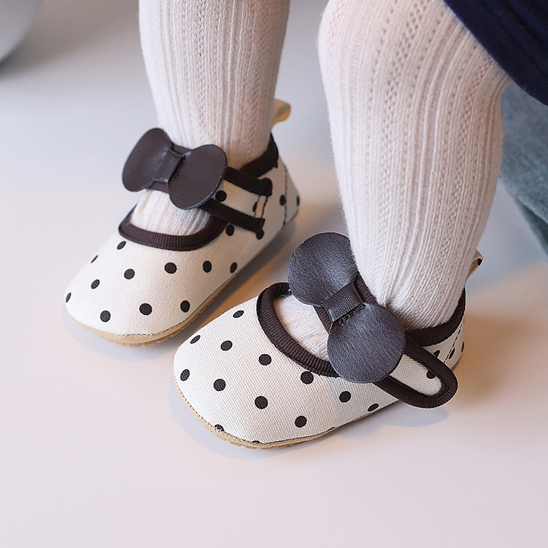 Pantofi de prințesă pentru fetițe, partea superioară din bumbac respirantă, talpă moale antiderapantă, închidere Velcro, pentru 12–48 de luni, primăvară și toamnă