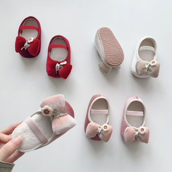 Kisgyermekek Funkcionális Cipő, Koreai Velúr Felső, Elasztikus Pánttal, Légáteresztő, Csúszásmentes Talp, Téli Melege, 12–36 hónap