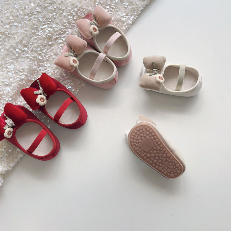 Kisgyermekek Funkcionális Cipő, Koreai Velúr Felső, Elasztikus Pánttal, Légáteresztő, Csúszásmentes Talp, Téli Melege, 12–36 hónap