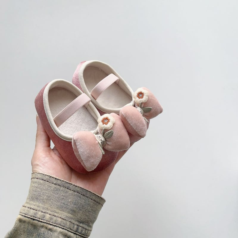 Kisgyermekek Funkcionális Cipő, Koreai Velúr Felső, Elasztikus Pánttal, Légáteresztő, Csúszásmentes Talp, Téli Melege, 12–36 hónap